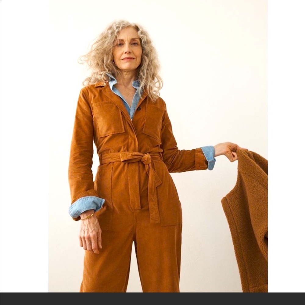 Madewell Corduroy Belted Jumpsuit Brown Size 6